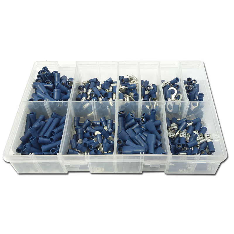 Asstd Blue Pre-Insulated Terminal Box400pc