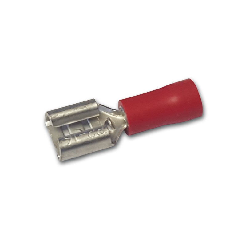 Red 4.8mm Female Push-on Terminals Pk100