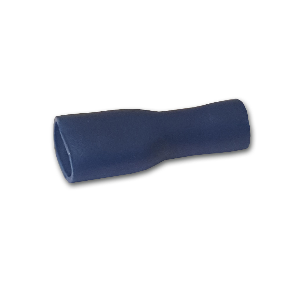 Blue 4.8mm Female Ful/Ins Push-on Pk100