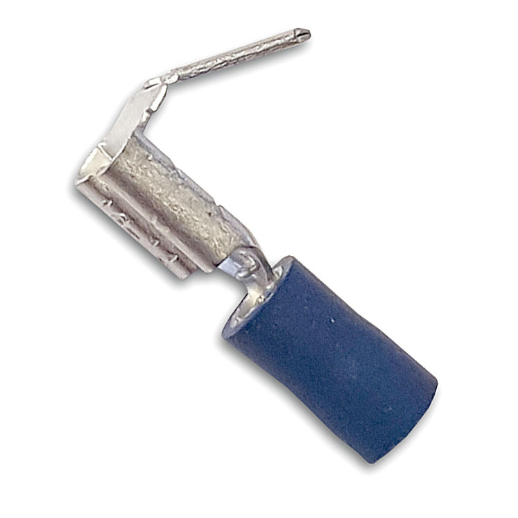 Blue 6.3mm Piggyback Terminals Pk100