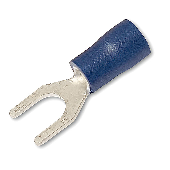 Blue Fork 3.2mm (6BA) terminals Pk100