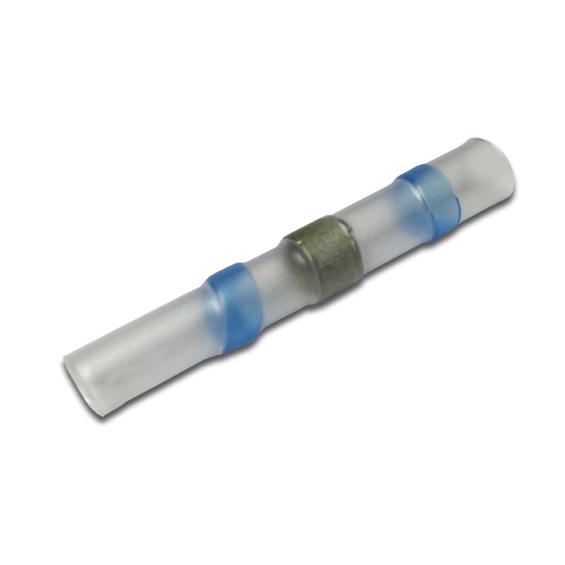 Blue Heatshrink Solder Butt Terminal Pk100