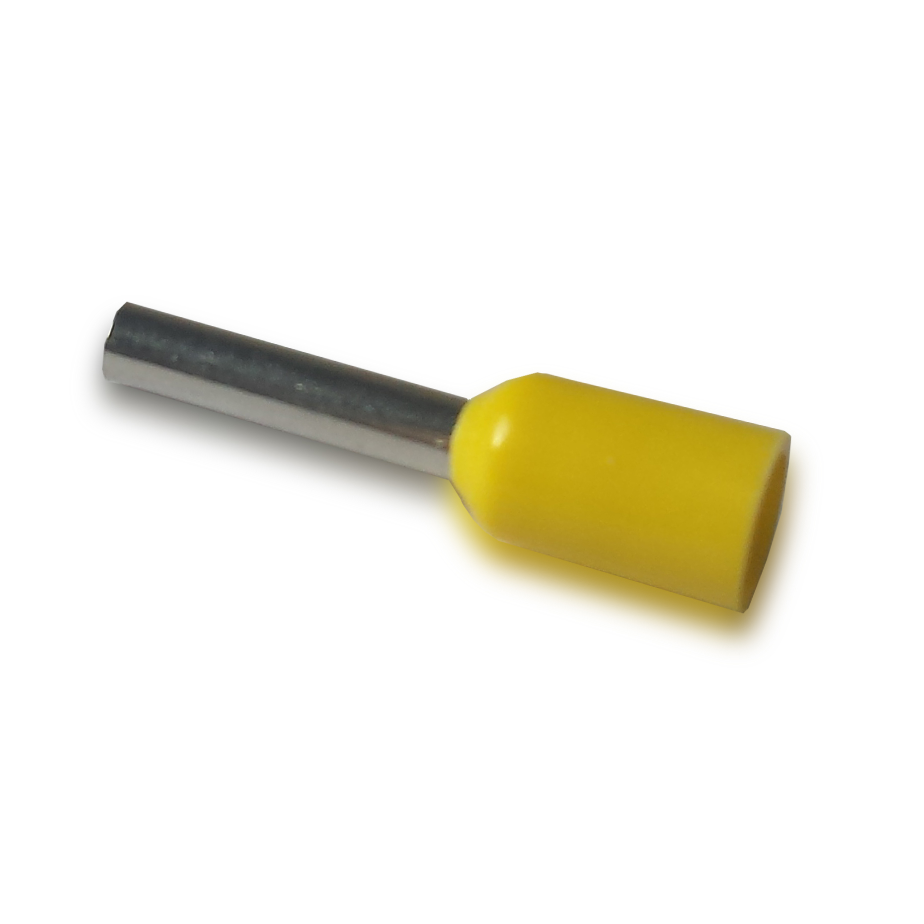 Sgl Cd/End Tnl 1.0mm2 x8.0mm Yellow Pk100Single Cord End Terminal Ferrule x100