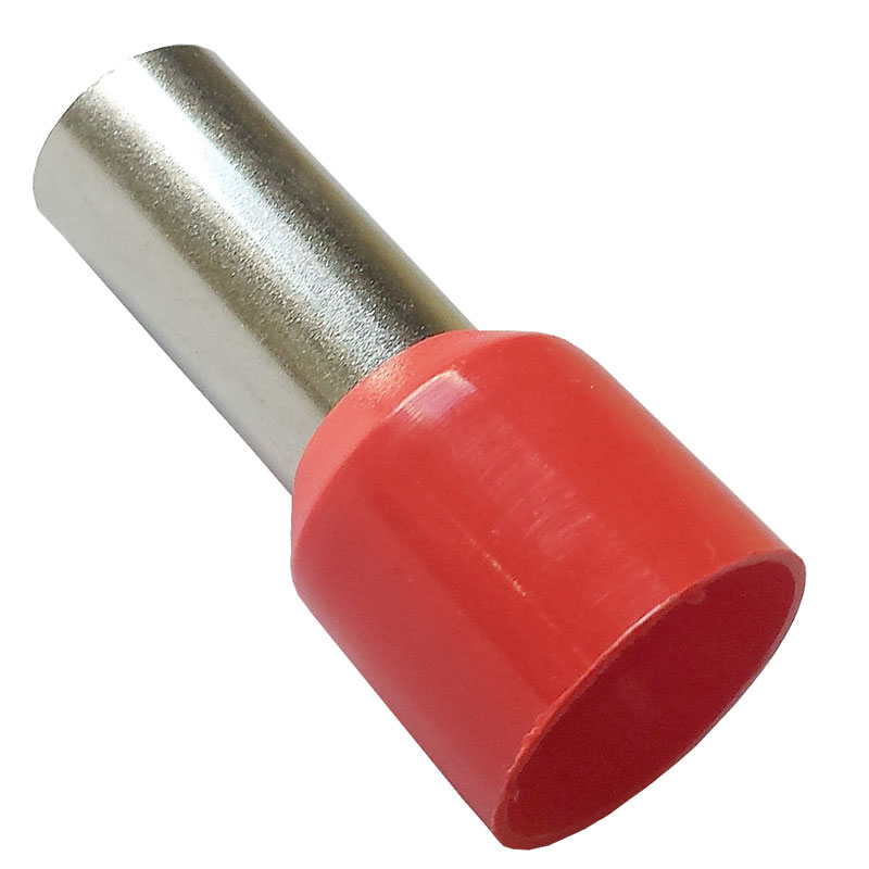 Sgl Cd/End Tnl 35.0mm2 x16.0mm Red Pk100Single Cord End Terminal Ferrule x100