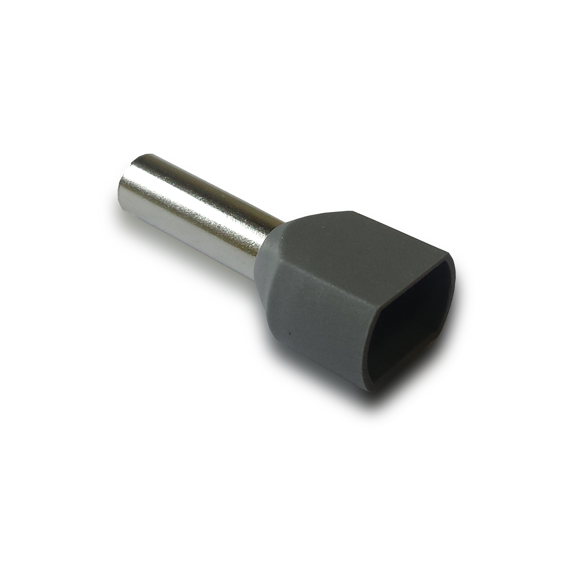 Twin Cd/End Tnl 4.0mm2 x12.0mm Grey Pk100Twin Cord End Terminal Ferrule x100