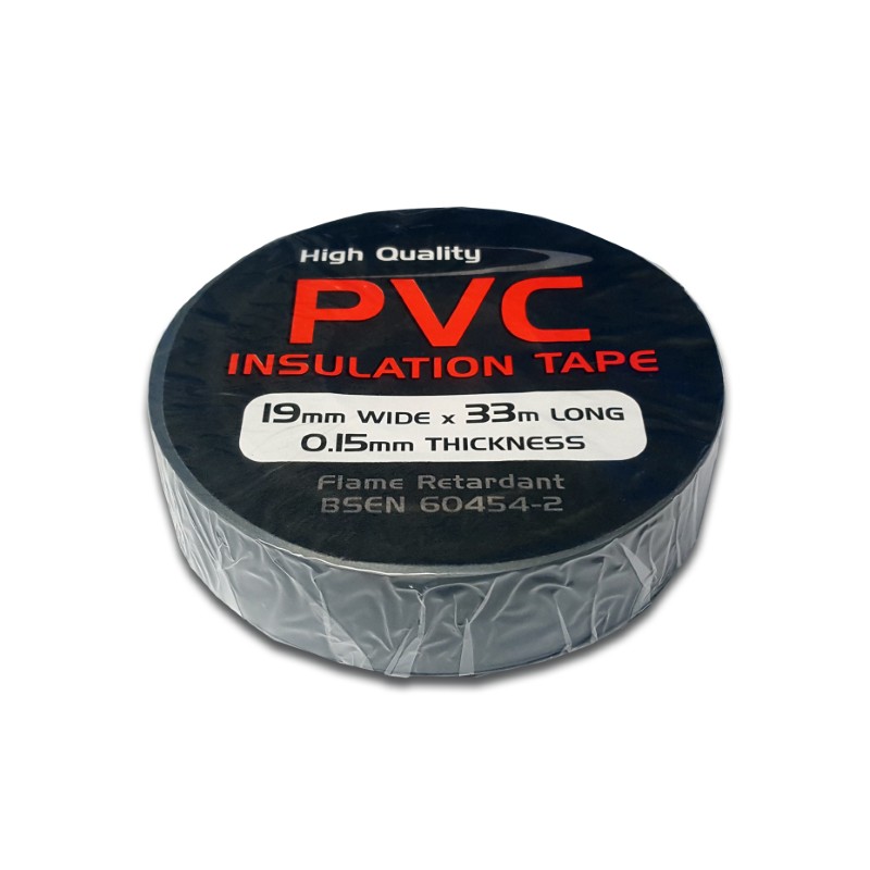 PVC Tape : 19mmx33m Roll - GREY Pk10