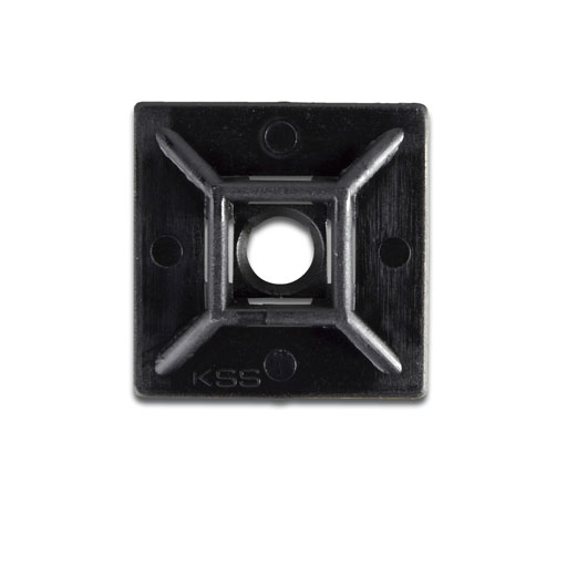 Black C/Tie Base 28x28mm (4.8mm Ties)Pk100Black Pk 100