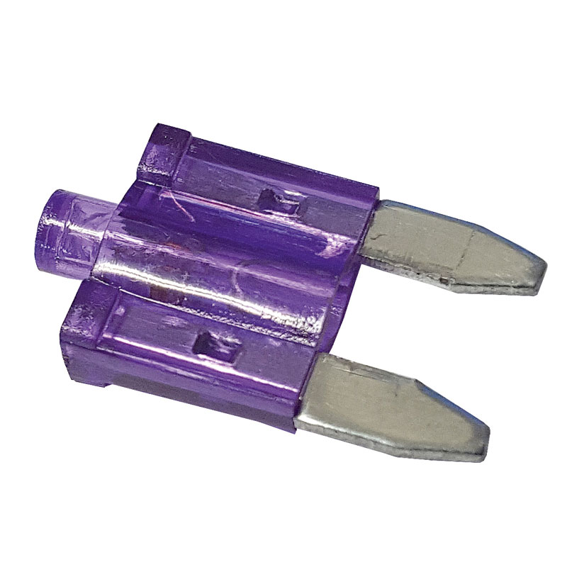 LED Glo-Blow Mini Blade Fuse 3 Amp Pk253 Amp - Purple /
