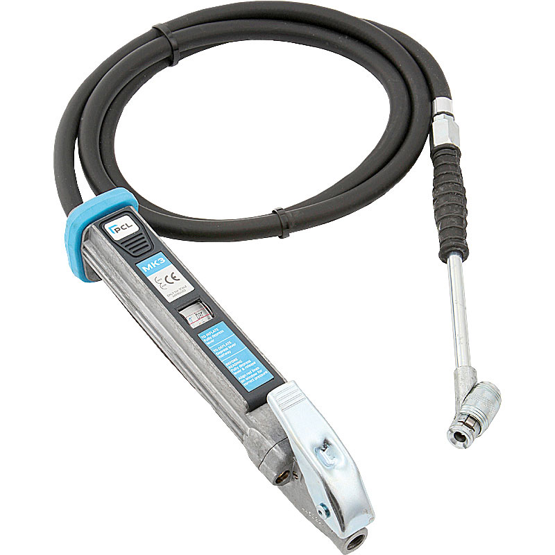 PCL Tyre Shop Airline Gauge with Hose Pk1( 2.7m ) Twin Clip-On