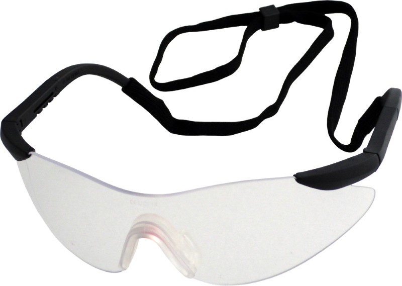 Wrap-Around Safety Spec C/W Cord Clear 1prEN166:2001 Low Impact / Scratch Resistant