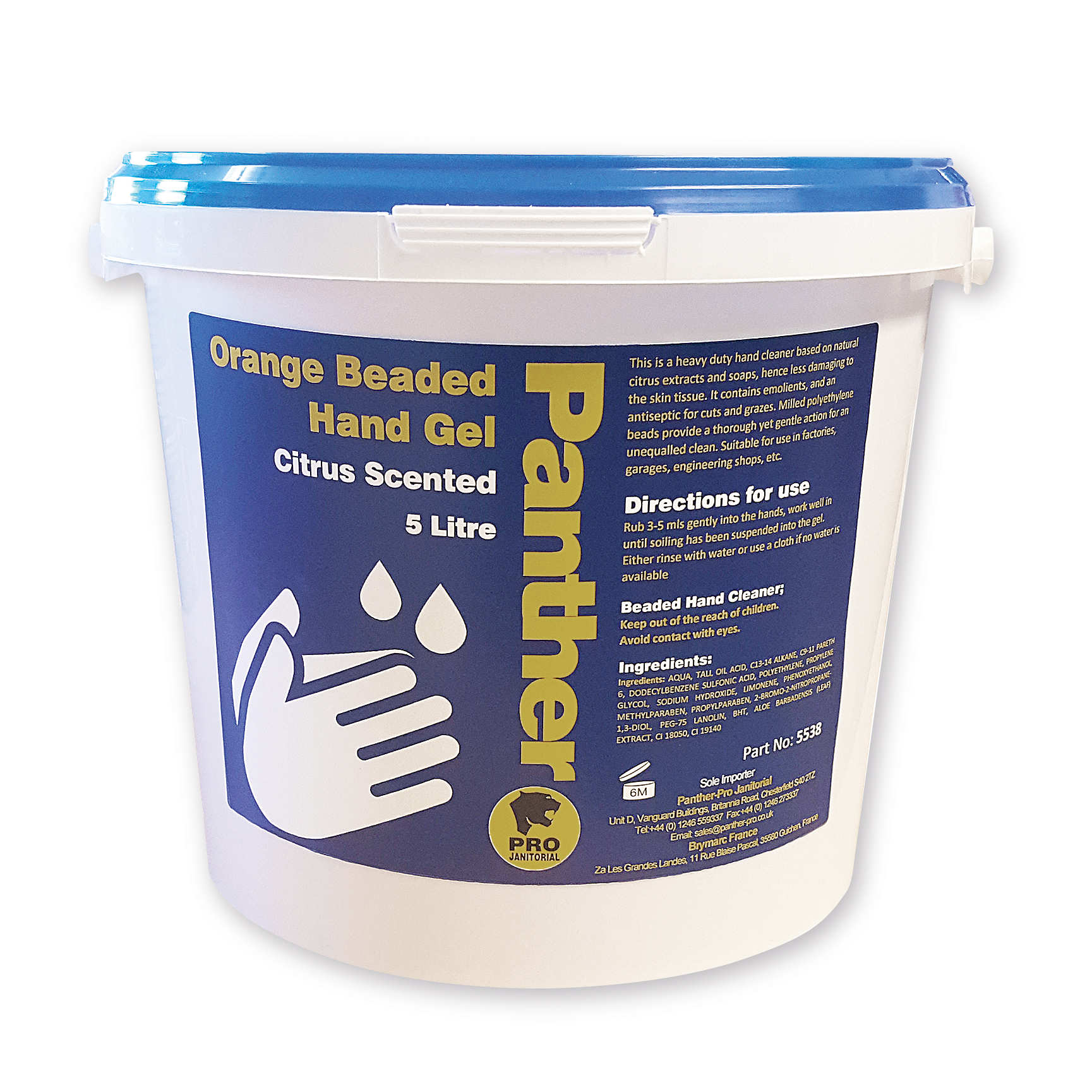 P-Pro Orange Beaded Hand Gel 5Ltr Qty15 Litre