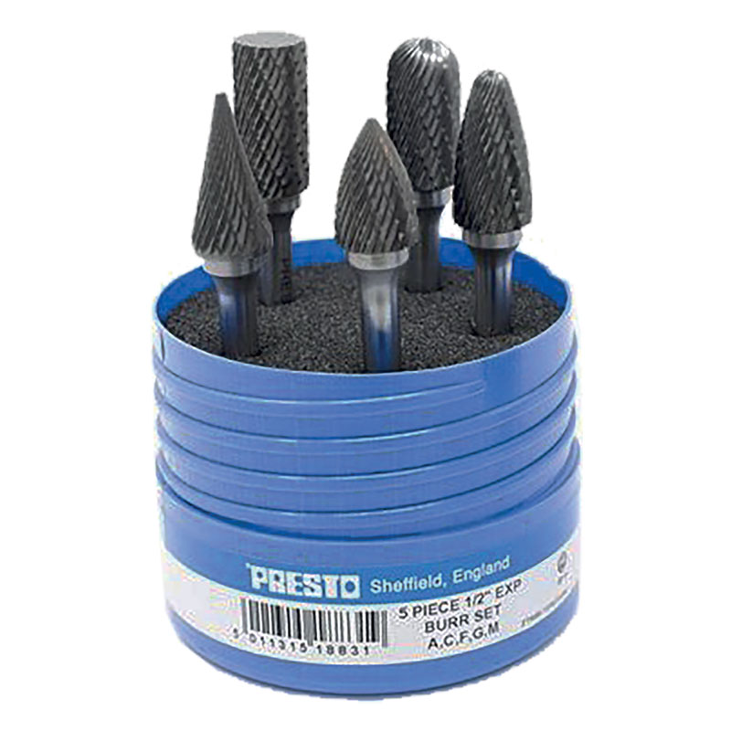 5 Pce Rotary Carbide Burr Set - 12mm