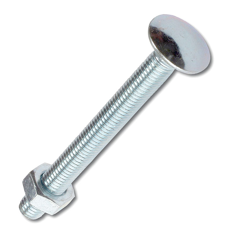 M6 x40 Coach Bolt and nut Pk100M6 x 40 / Cup Square Hex