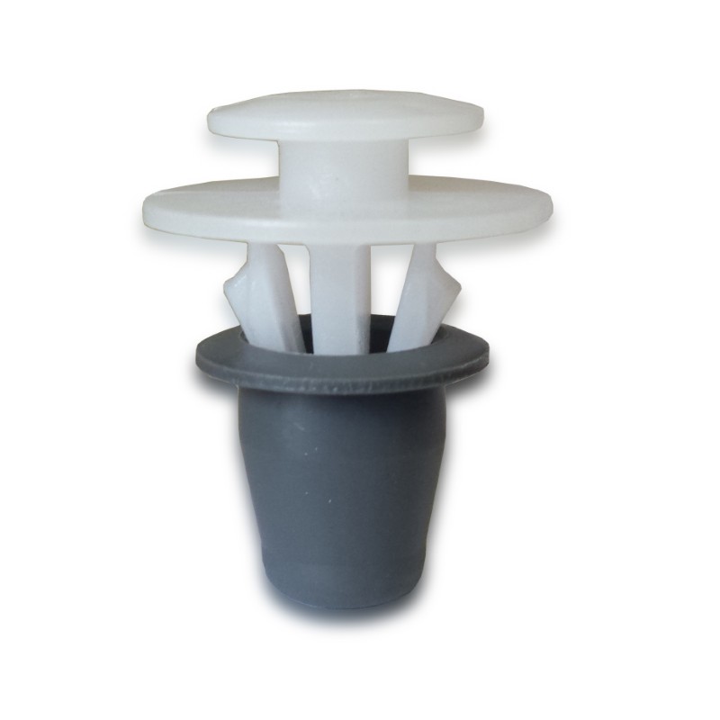 Peug/Citroen Wht/Blk Moulding Clip Pk5018mm x 8mm Stem Diam.