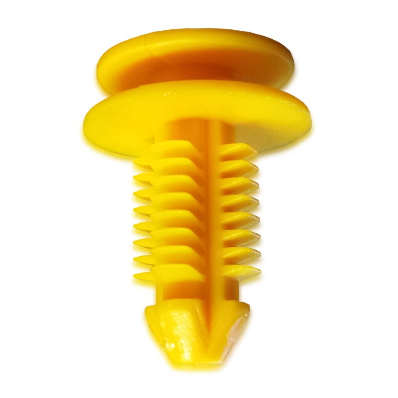 Fiat Yellow Trim Button Pk5018mm x 14mm x 9mm Stem Diam.