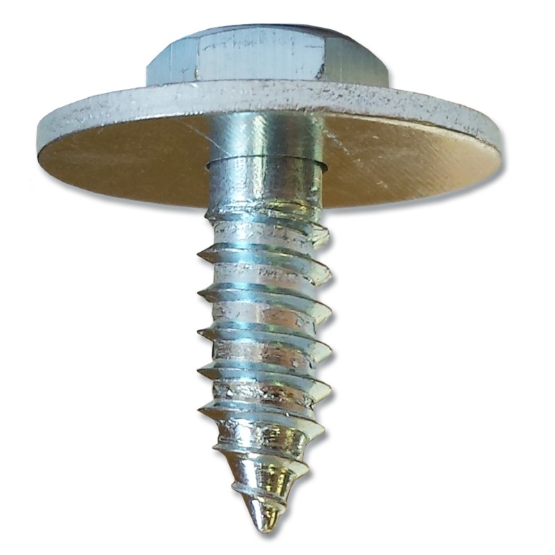 Body Screw c/w Washer Zinc Finish Pk5020mm Thread Length x 6.3mm Thread