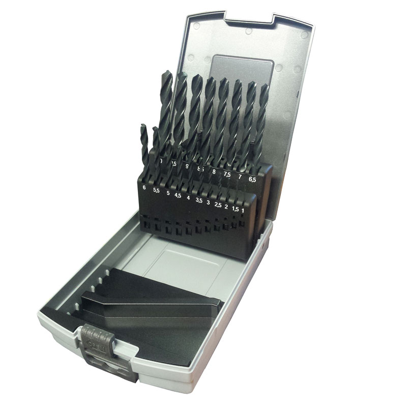 19Pce Metric Drill Set 1-10mm in 0.51mm to 10mm in 0.5mm increments