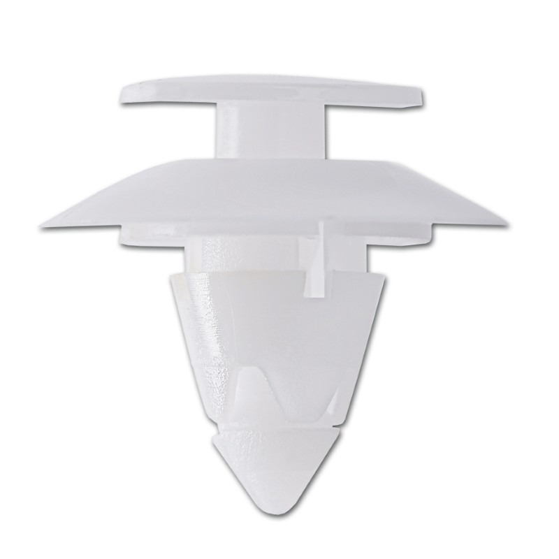 Ford KA White Panel Clip Pk5018.5mm Dia x 21mm x 8mm Hole