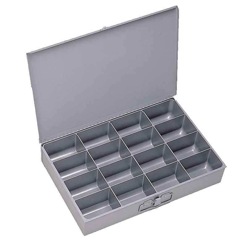 16 Compartment Large Scoop Box  Pk1W=18in. D=12in. H=3in. / 16 Compartments