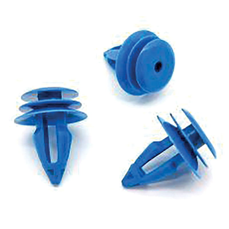 Tesla Blue Trim Panel Clip Pk50Head 18mm / Stem Length 16mm / Hole 8mm
