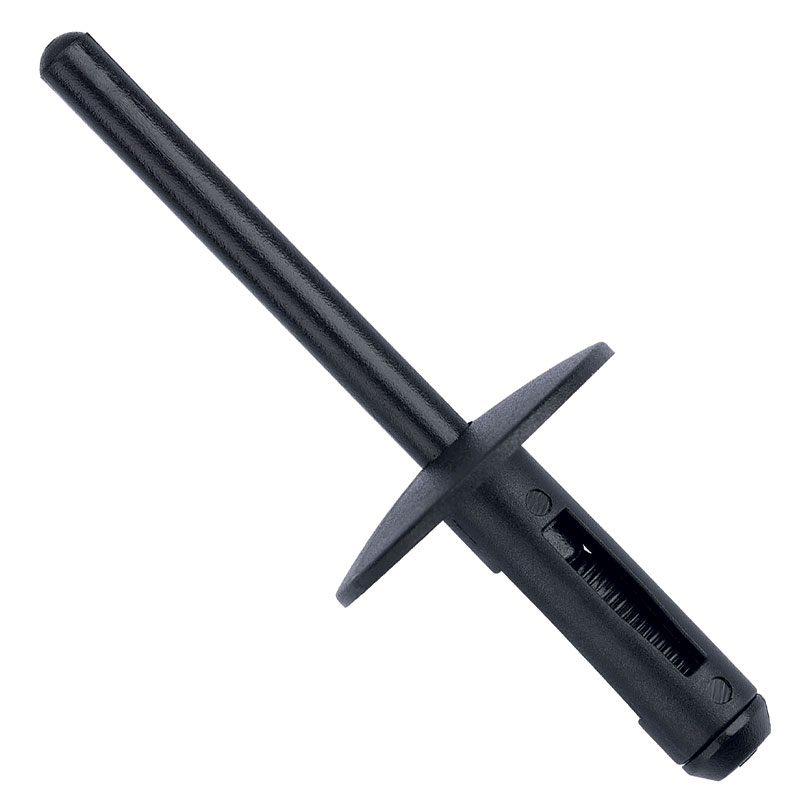 BMW Black Plastic Wheel Trim Rivet Pk50Flange 20mm/Hole 6mm/Grip Range 1.5-10mm