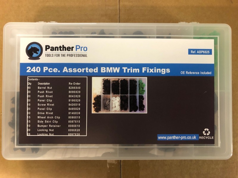 Assorted BMW Trim Fixings Box240pc
