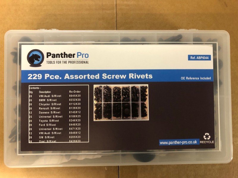 Assorted Popular Screw Rivets Box229pc