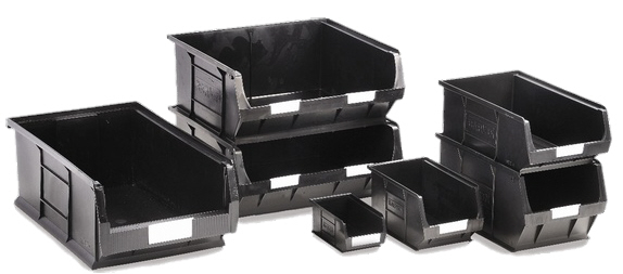 TC3 Recycled Black Storage Bin Pk10