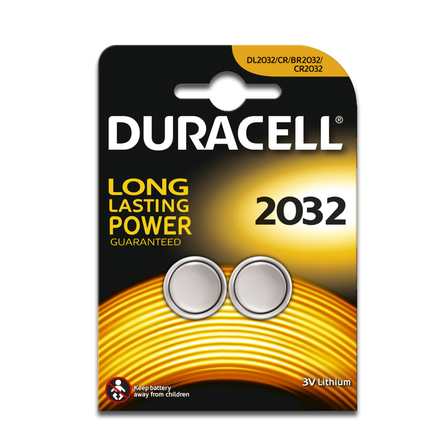 Duracell Lithium Coin Cell CR2032 Pk2