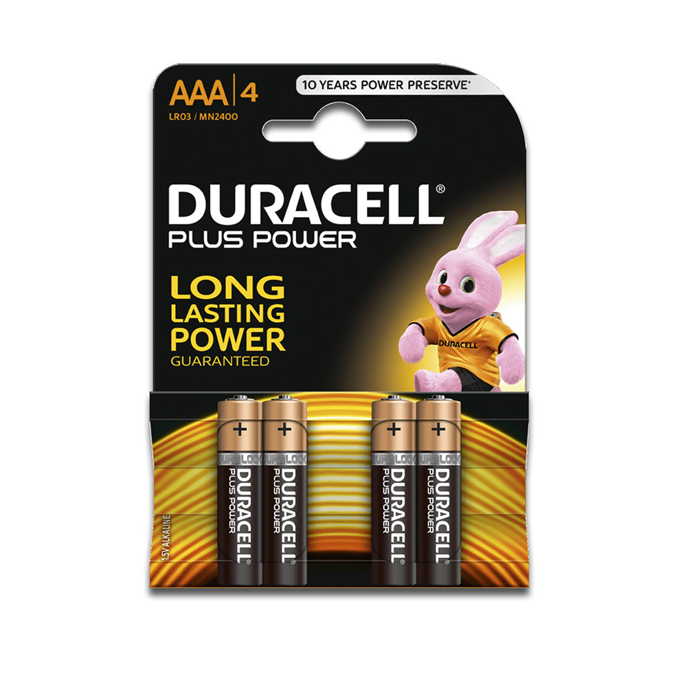 Duracell Plus AAA Cell Battery Box10x Pk4