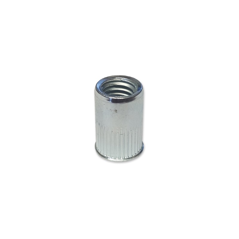 M6 Splined Threaded Insert  Pk50Zinc Plated Steel