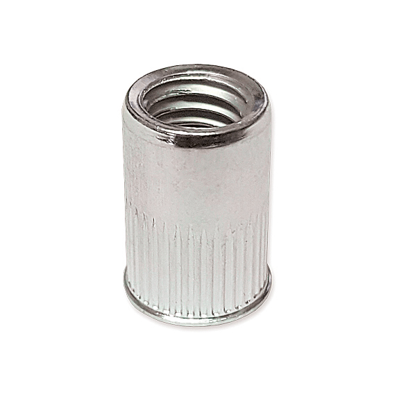 M10 Splined Threaded Insert  Pk50Zinc Plated Steel