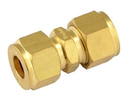 Straight Brass Tube Coupling 14mm Pk10