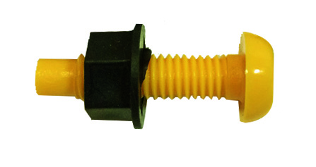 Yellow Nylon No Plate Fixings Pk100Includes Nuts