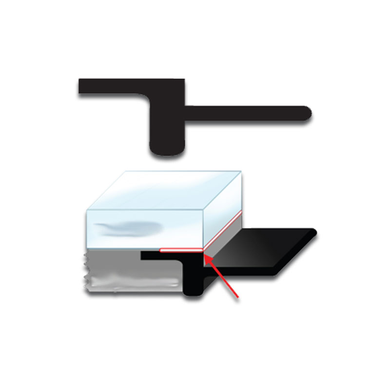 UNDER GLASS MOULDING 8mm x23mSolid