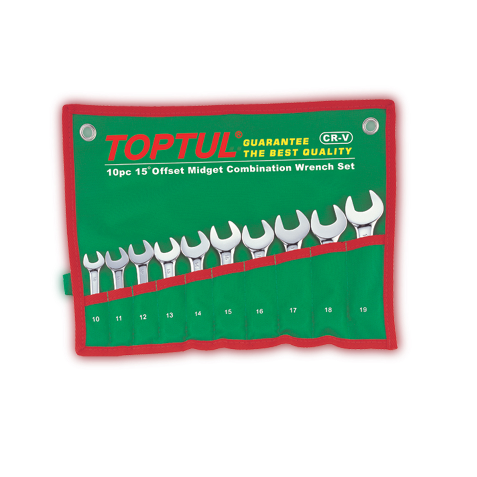 Midget Combi Wrench Set 15D O/S 10-19mm