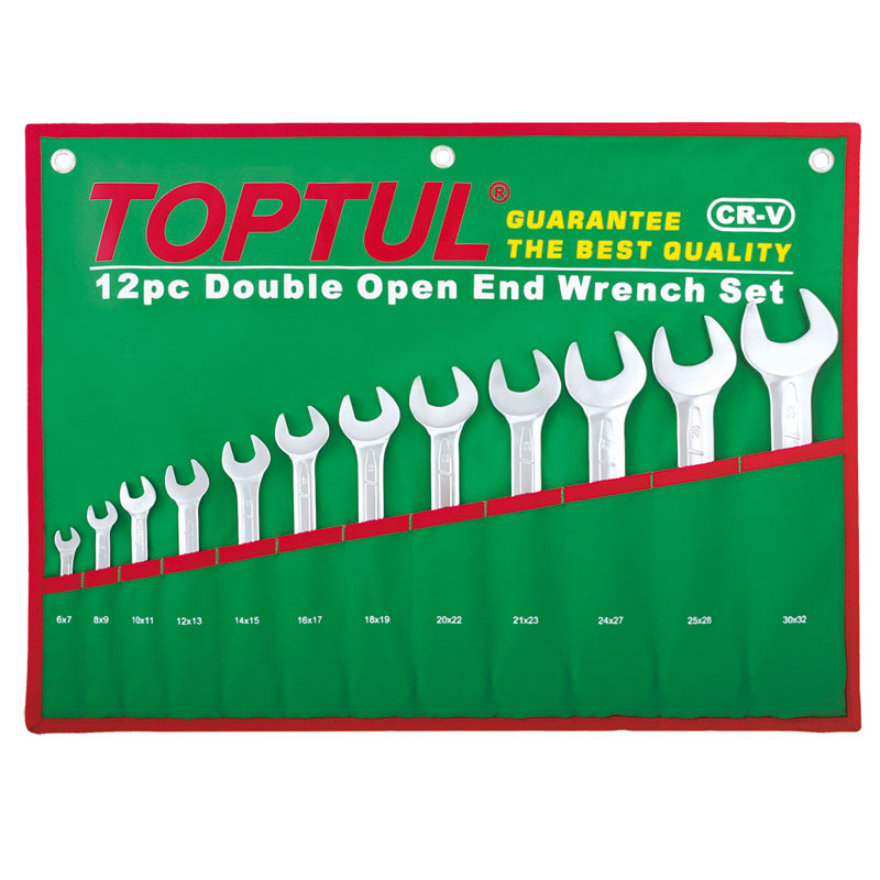 12 Pce Double Open Ended Wrench Set 6x78x910x1112x1314x1516x1718x19