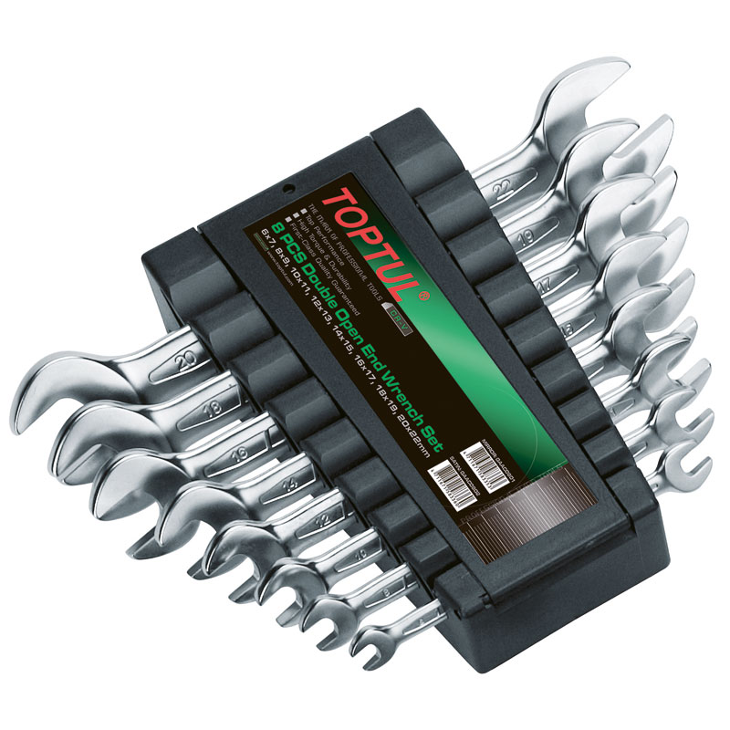 8pc Double Open Ended Metric Wrench Set 6x78x910x1112x1314x1516x1718x19