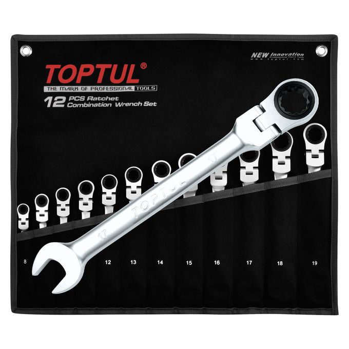 12Pce Metric Flexi Head Ratchet Wrench Set