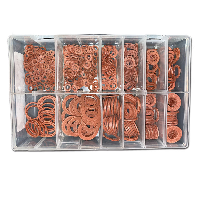 Asstd Metric Sizes Fibre Washers Box600pc