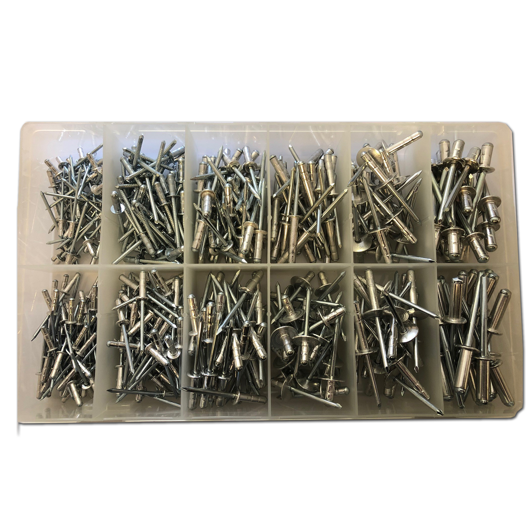 Asst Multigrip Rivets 3.2 - 6.4mm Box415pc