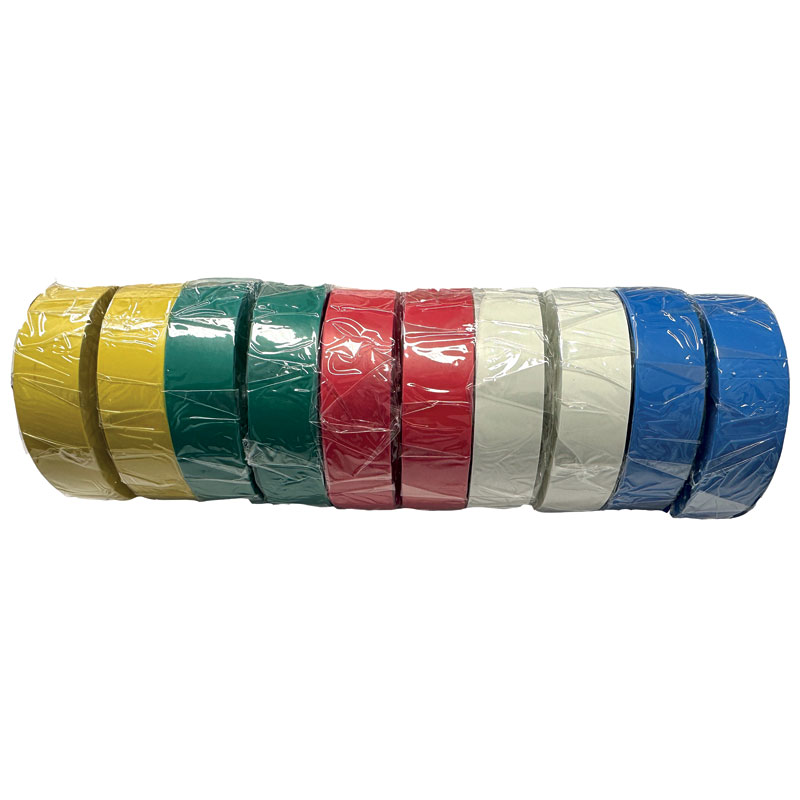 Asst Pack Coloured PVC Tapes Pk102x Blue / Green / Red / White / Yellow