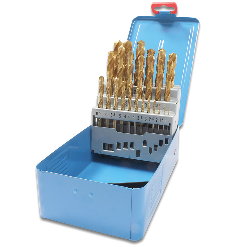 Presto 25Pce MM TiN Twist Drill Set 1 Set118Deg  DIN 338 TiN Coated