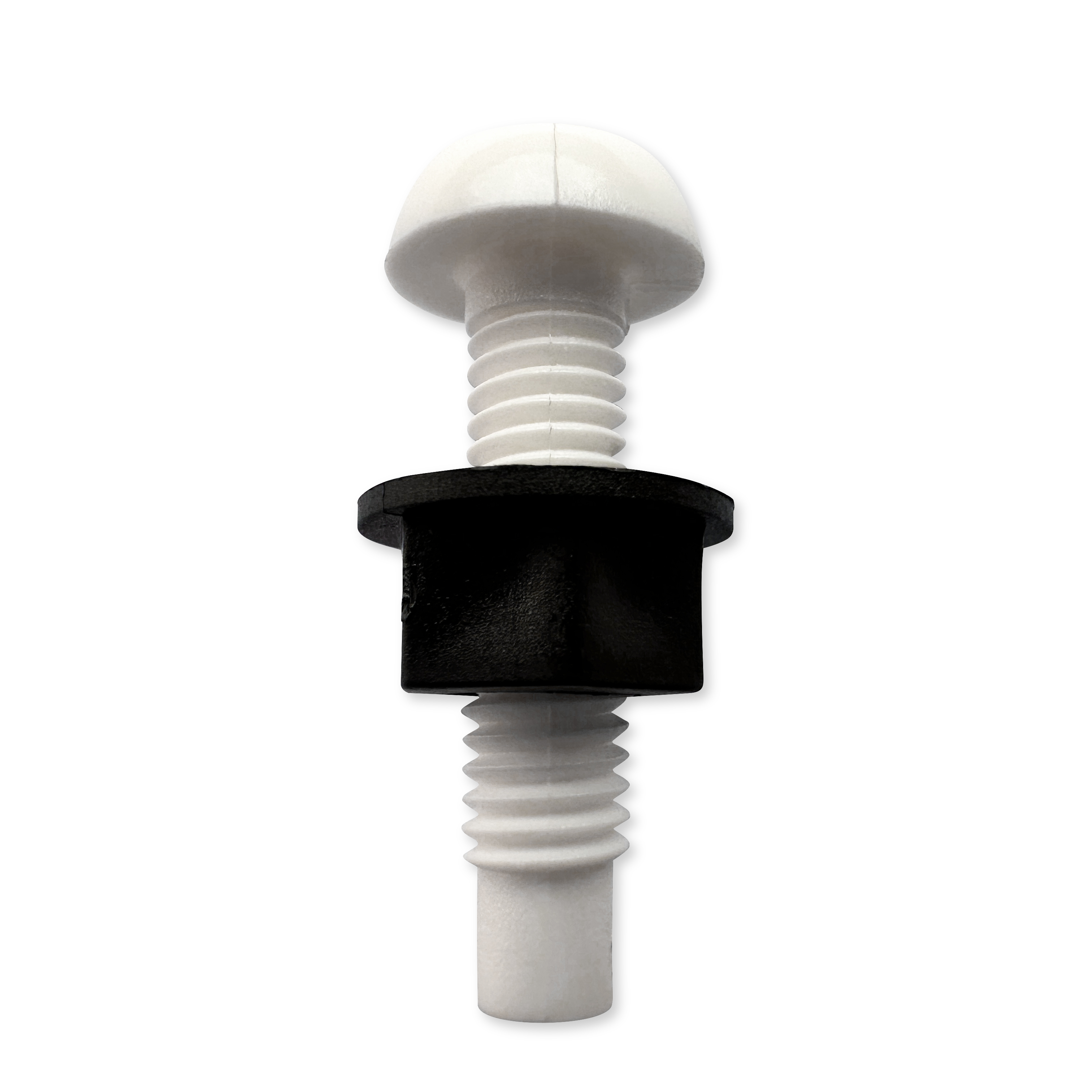 White Nylon No Plate Fixings Pk100Includes Nuts