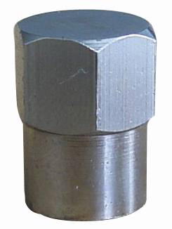 Tyre Valve Cap Hex Nickel Type Pk25