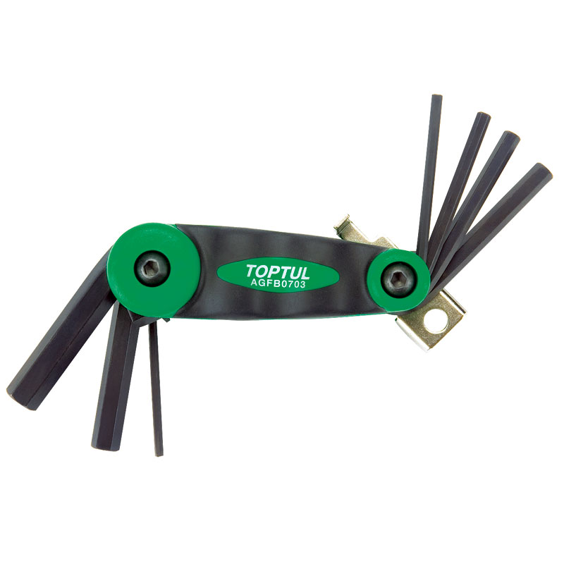 7 in 1 Foldable Hex Key Wrench Set2.53456810mm