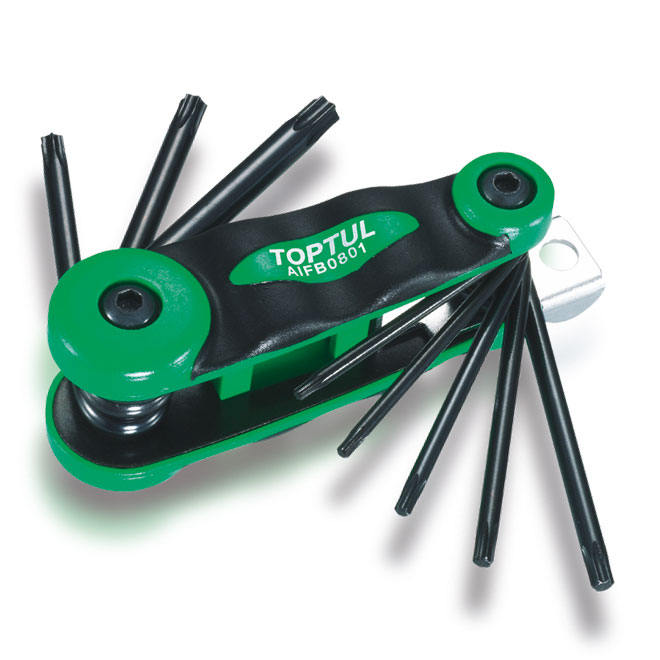 8 in 1 Foldable Star Key Wrench SetT9T10T15T20T25T27T30T40