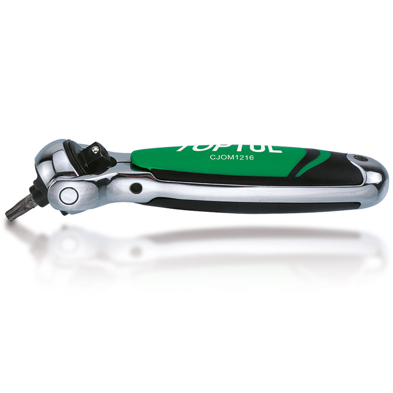 72 Teeth  Stubby Swivel-Head Ratchet withBit Driver.