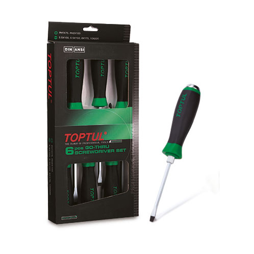 6 Pce Go-Through Slotted & Phillips SD Set