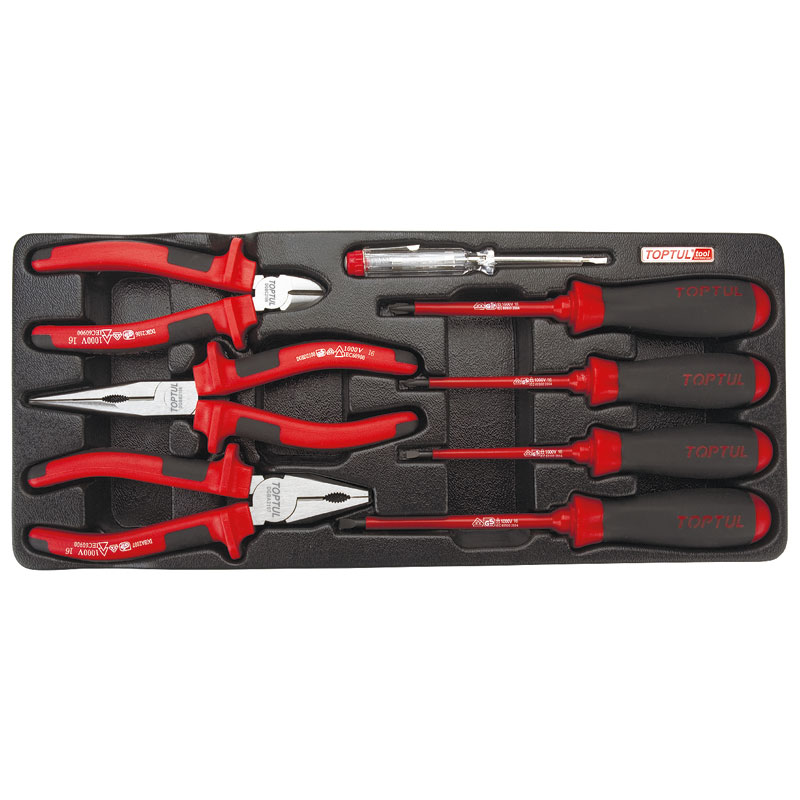 8 Pc VDE Insulated Plier & Screwdriver SetModular Tray Type B